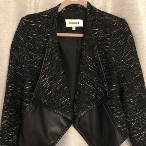BB DAKOTA faux leather and tweed jacket